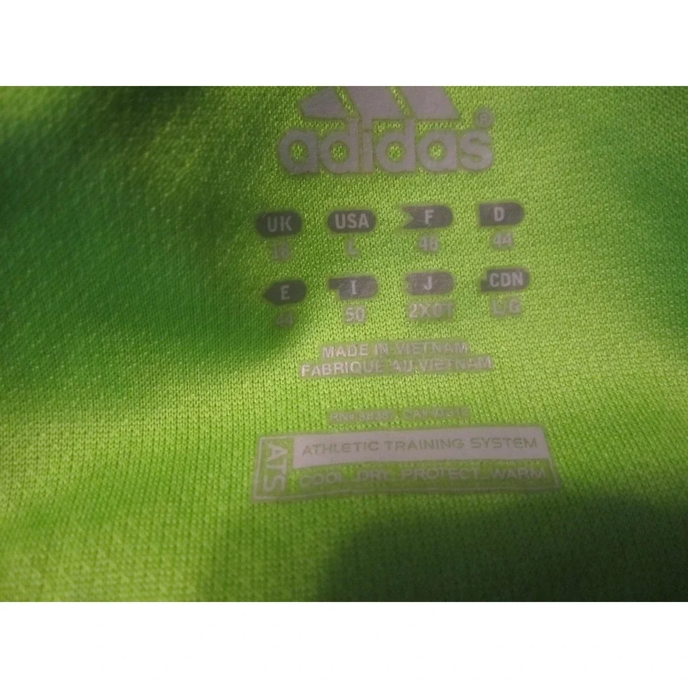 Adidas Shorts Mens Large Green 3 Stripe Athletic Running Training Mesh Gym